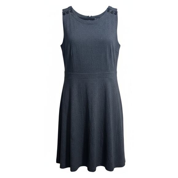 NWR | Loft Plus | Sleeveless Rayon Black Casual Dress | Size 16 Plus - Picture 1 of 5